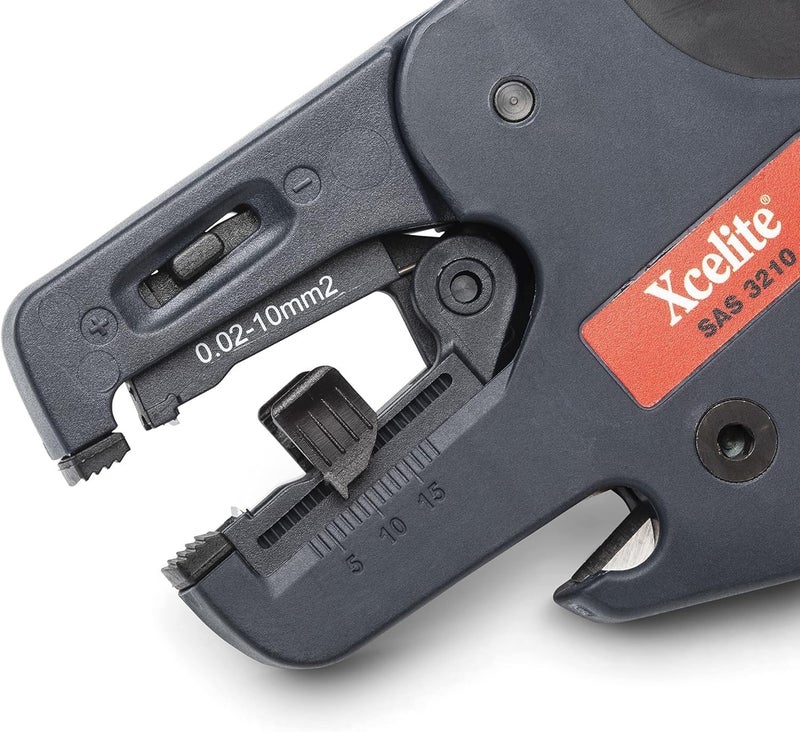 Xcelite SAS3210 Self-Adjusting Wire Stripper with Spring, 32-10 AWG Stripping Range, 7-1/2" Length, Fiberglass Grip - Image 3
